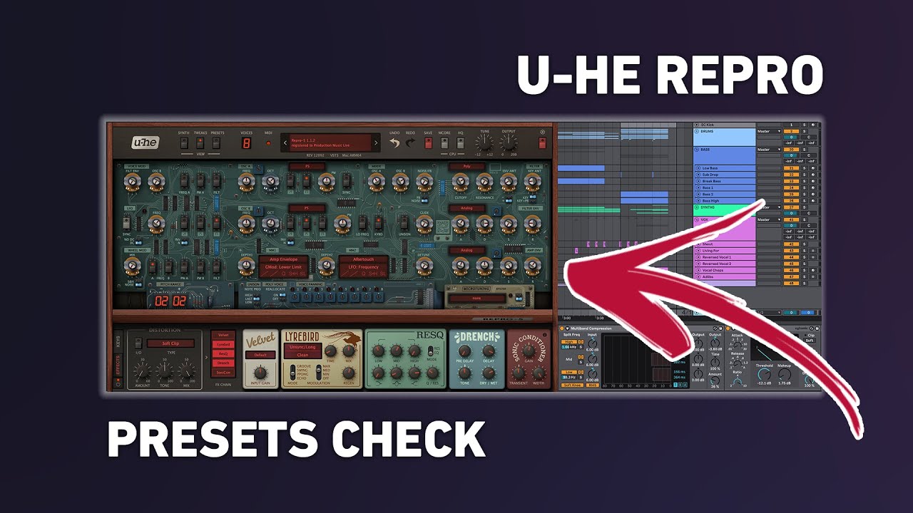 U-He Repro Presets for Melodic Techno / Melodic House - Sound Check