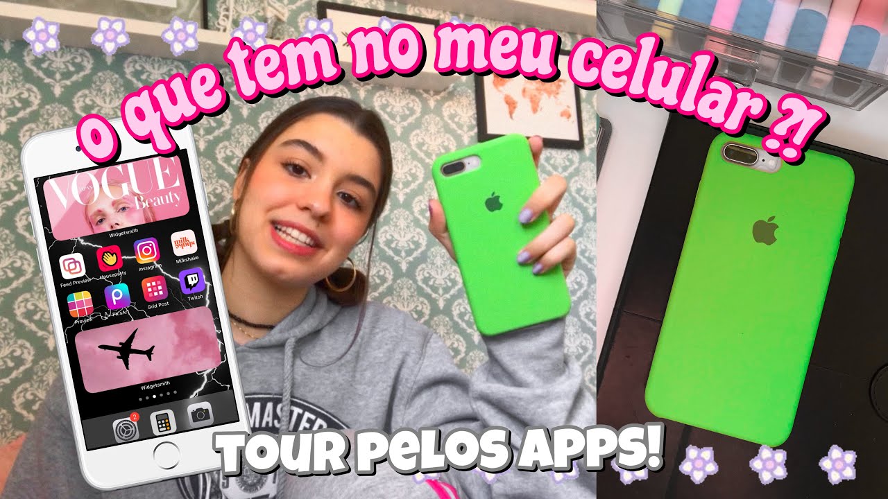 tour pelo meu celular // apps, organização aesthetic, iPhone 8 Plus📱