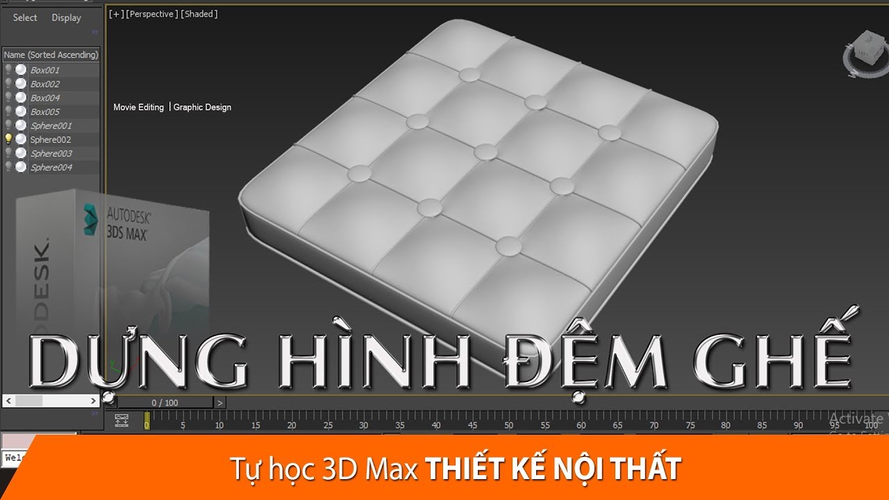 Dựng hình Đệm Ghế sofa #dohoamaytinh #thietkedohoa