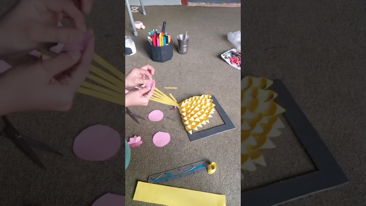Beautiful wall hanging # DIY # wall hanging #video# craft # paper craft# home decor ❤️❤️❤️