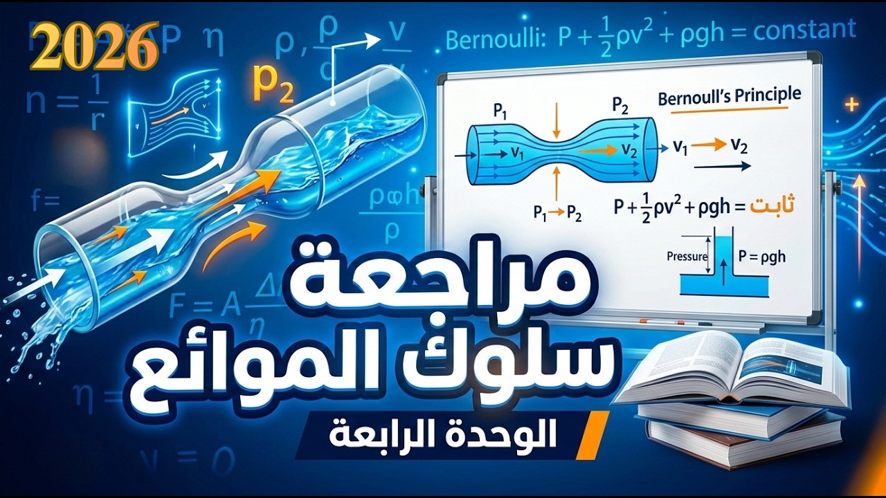 مراجعة الوحدة الرابعة : سلوك الموائع │2026