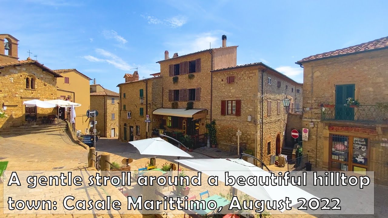 A walk around Casale Marittimo, Tuscany, Italy - gentle, no music