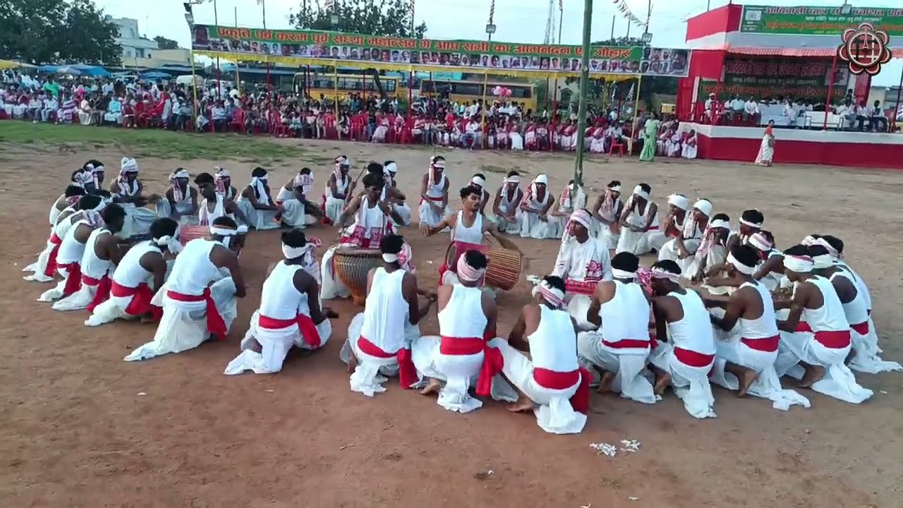 Karma festival CN Raj High School Ranchi dance by Kartik Oraon Adivasi hostel Jel mod Ranchi