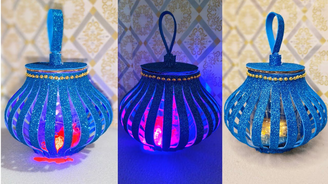 Akash Kandil Making At Home For Diwali || Diwali Decoration Ideas || DIY Bottle Akash Kandil 