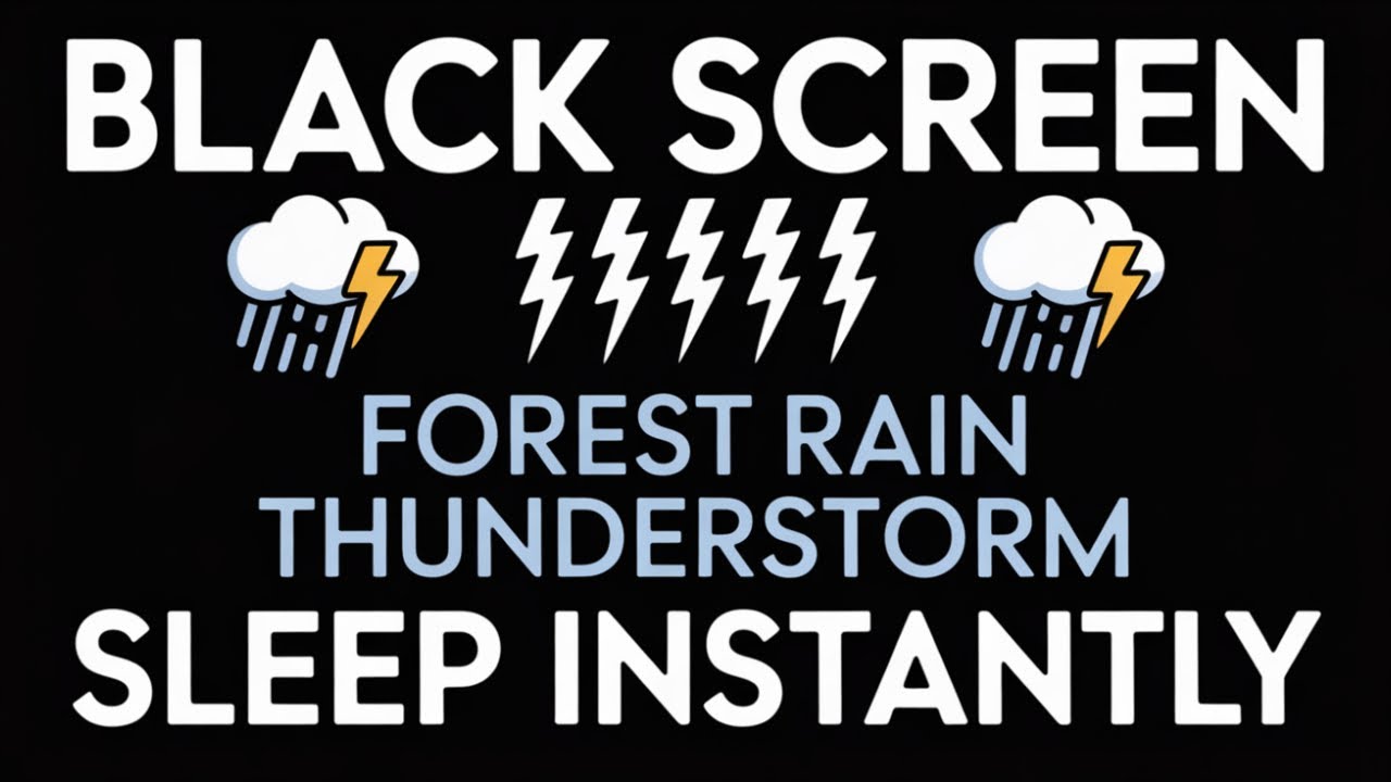Ultimate Sleep Rain & Thunder Black Screen Audio