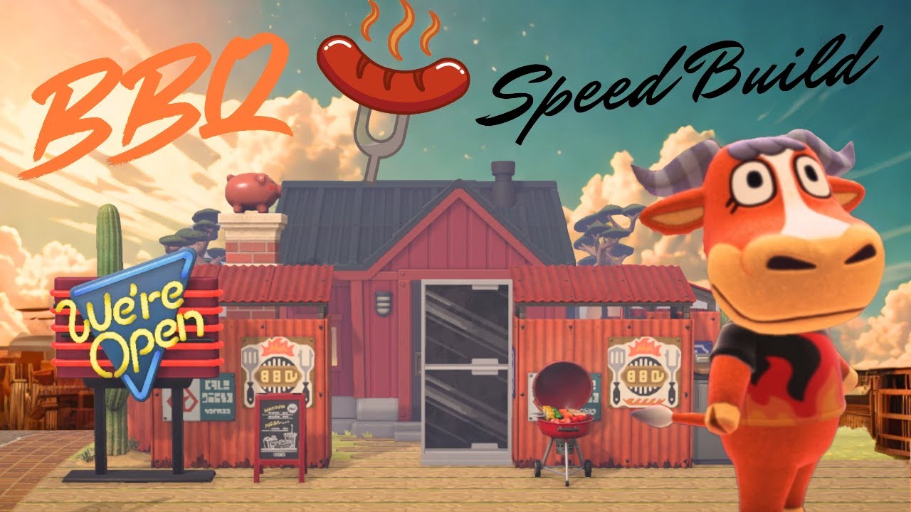 Добавьте ещё одну креветку в Барби 🍖 ACNH Speed ​​Build BBQ Aussibelle | Animal Crossing: New Hor...