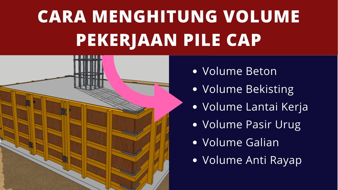 Cara Menghitung Volume Pondasi Pile Cap dengan format excel