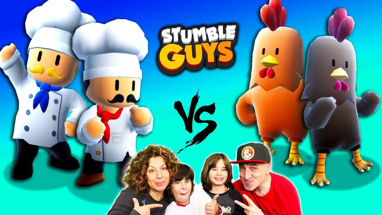 COCINEROS vs POLLOS en STUMBLE GUYS!!