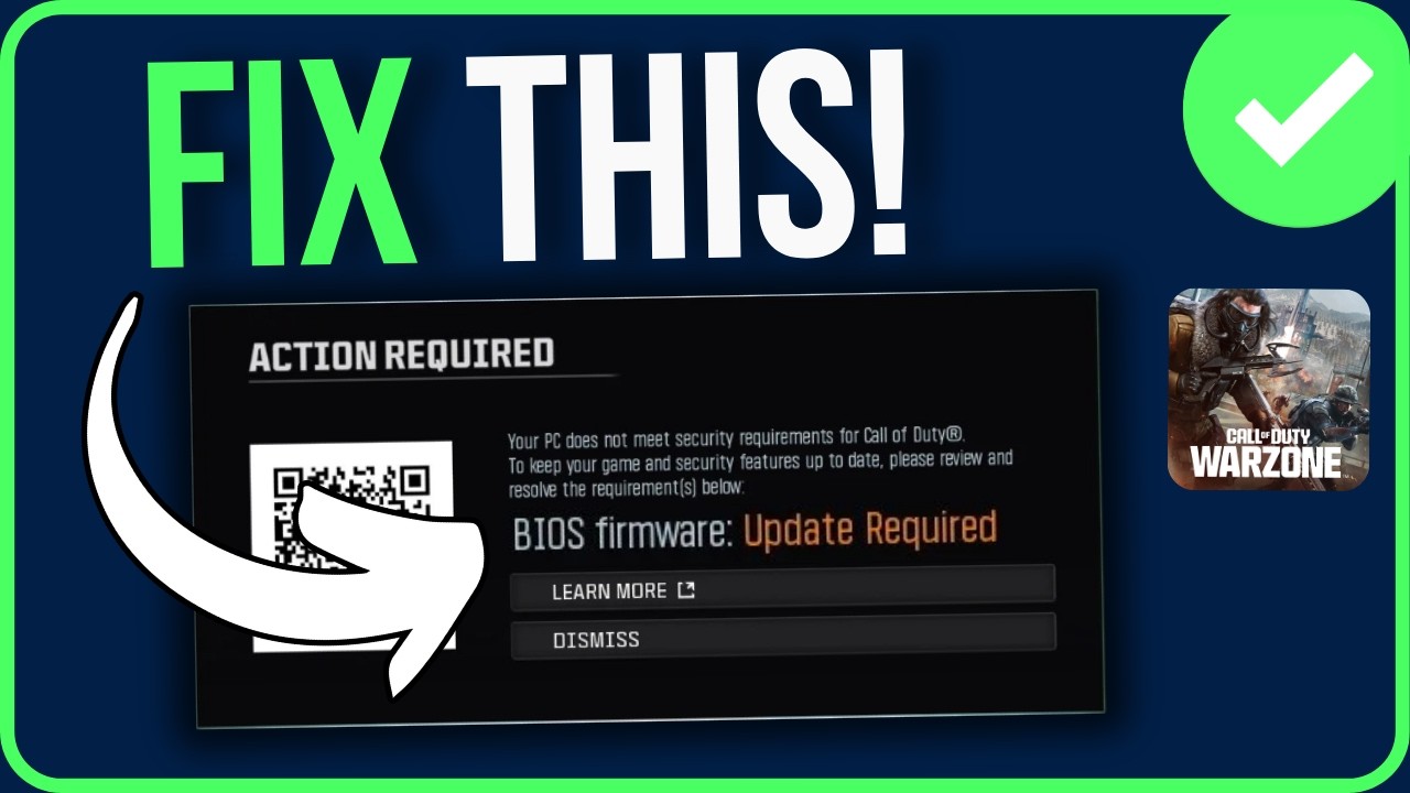 CALL OF DUTY WARZONE BIOS FIRMWARE UPDATE REQUIRED [FIXED] | Bios Firmware Update Required CoD