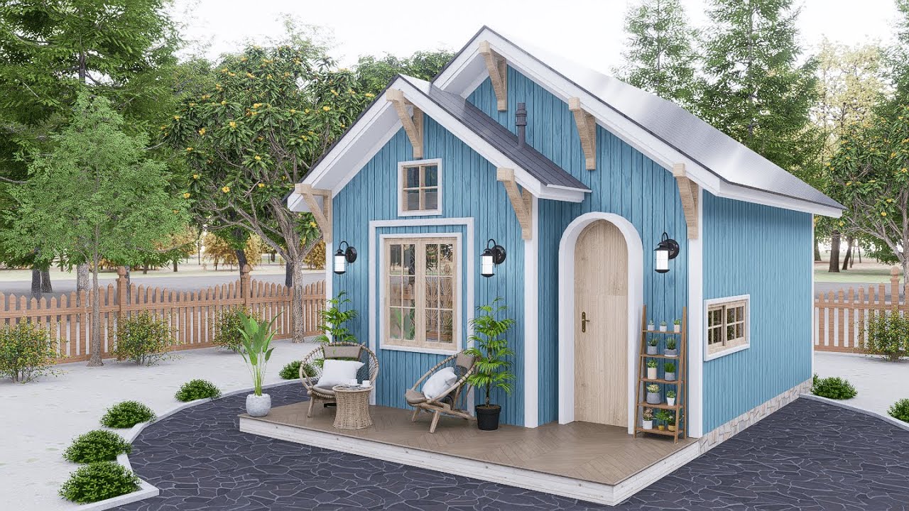 16ft x 20ft ( 5x6 m ) Charming Tiny Design ! Smart Floor Plan