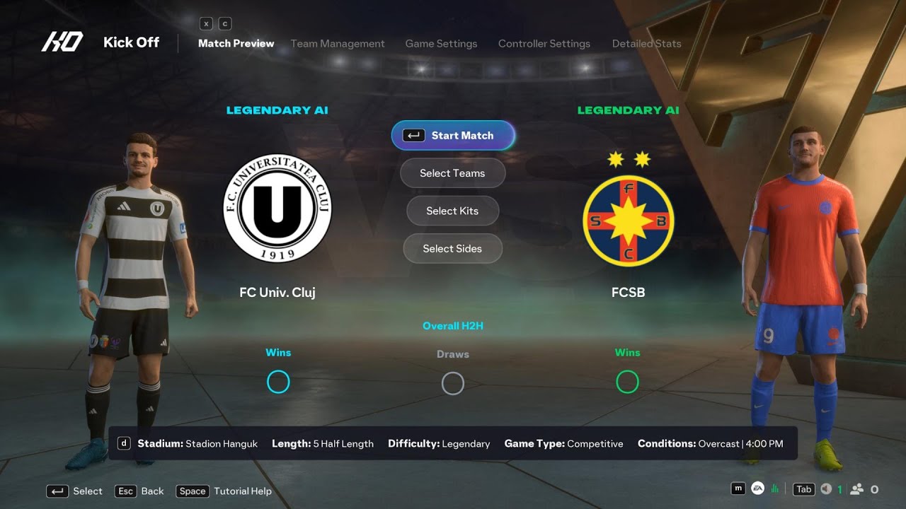 U Cluj vs FCSB | Superliga | EA FC 26 | Simulare