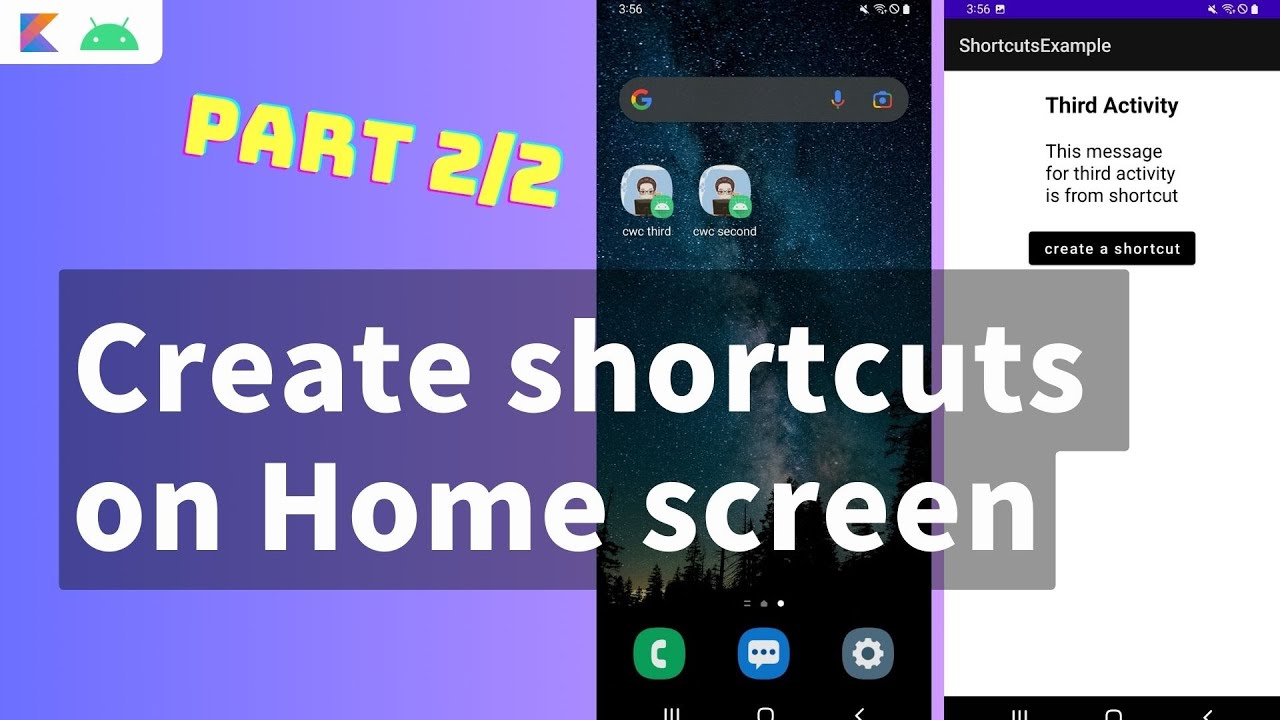 android shortcutmanager | android shortcuts on home screen | android shortcutmanager tutorial Part 2