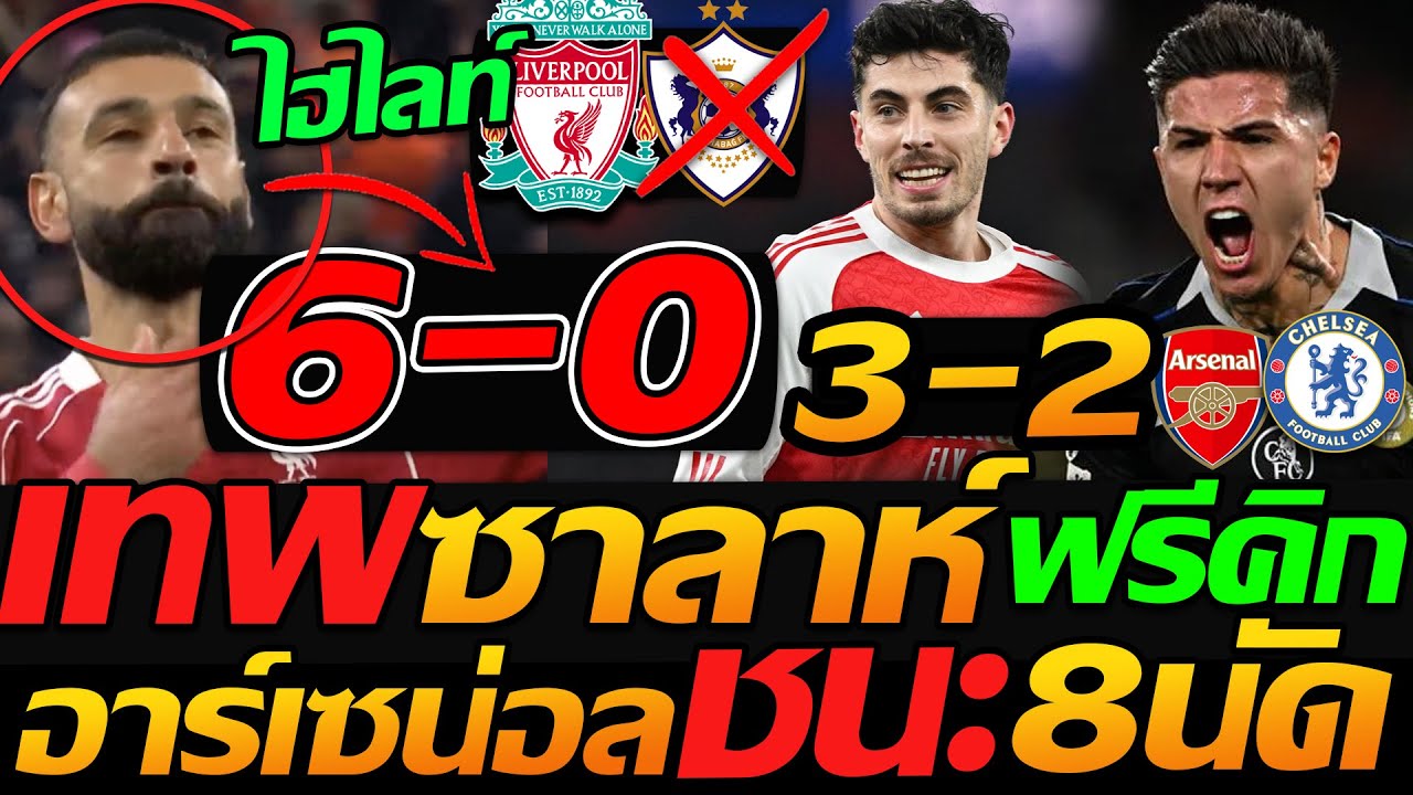 #ไฮไลท์ UCL แชมเปี้ยนส์ลีก ลิเวอร์พูล ถล่ม 6-0 อาร์เซน่อล 3-2 จ่าฝูง บทสรุป ยูฟ่าครบ ทุกทีม !!