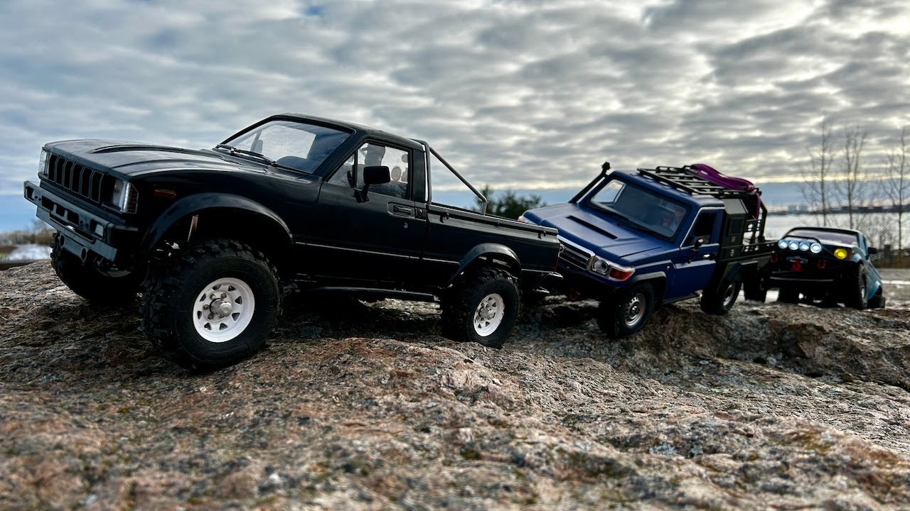 RC Toyota Hilux & LC70 RC Offroad adventure - RC4WD TF2 - Boom Racing BRX01 - VS410 Pro 