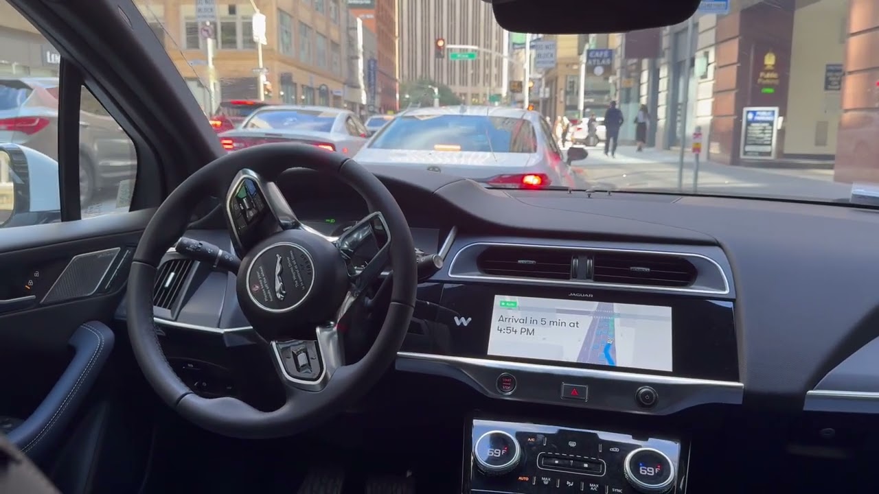 Waymo Ride SF 8:8:24 with honking and backing up