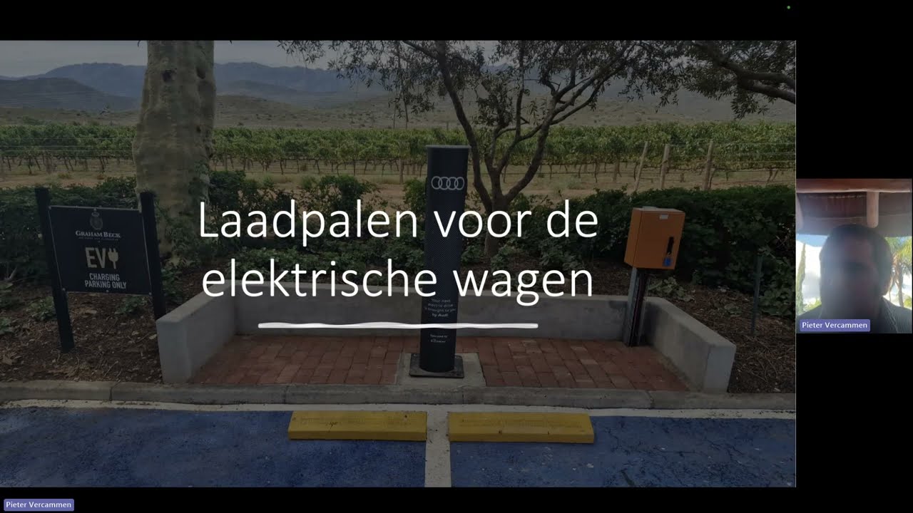 Op bezoek bij de groene wijnboer. Hoe zou die zijn auto laden?