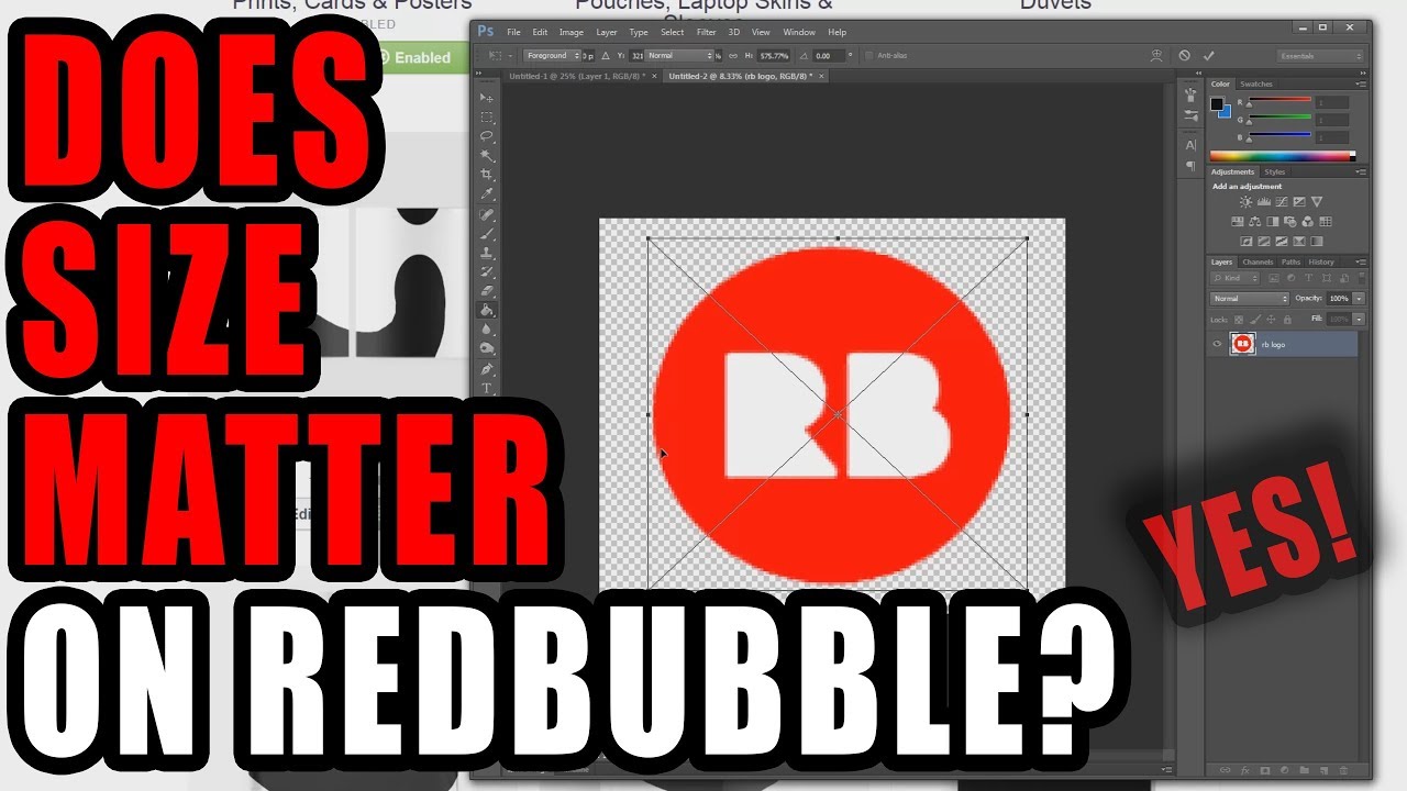 Does canvas size matter on Redbubble?