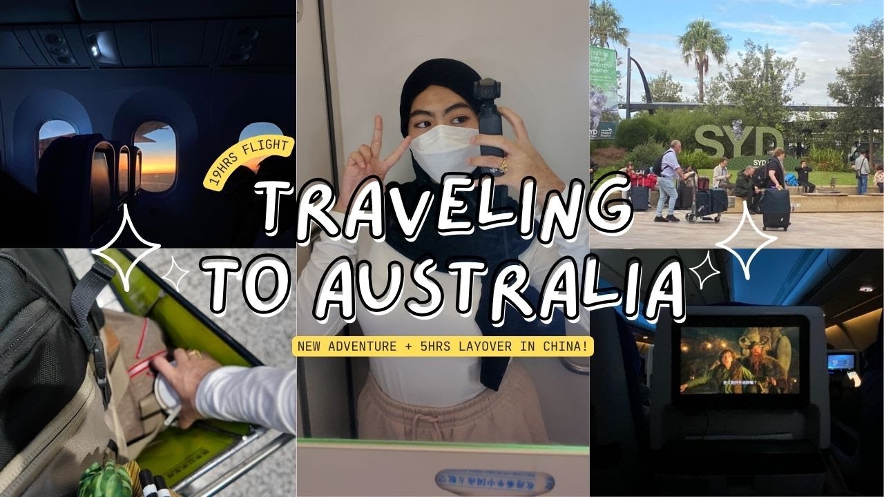 I'm Moving to Australia! 19hrs Flight, Chaotic Layover & Settling in My Dorm | Travel Vlog