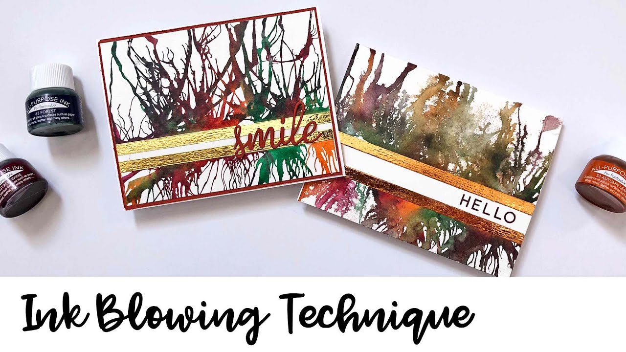 Learn to Create a Card with All-Purpose Ink Blowing
