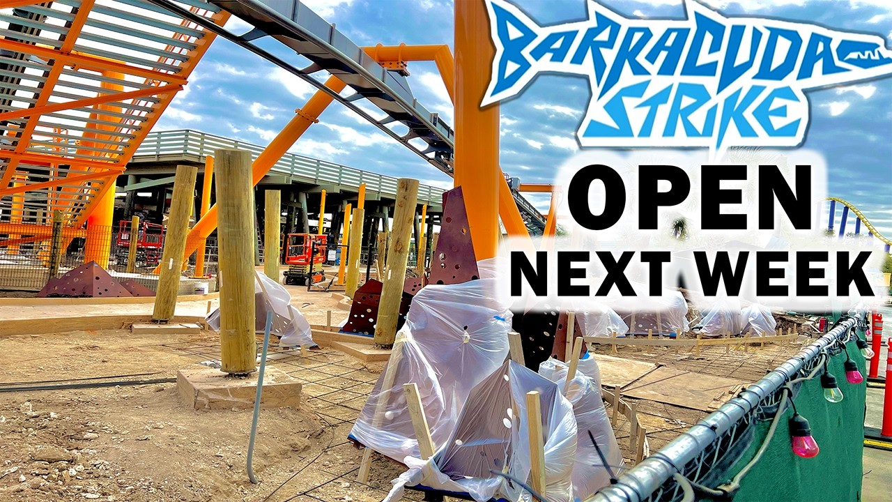 OPENING SOON SeaWorld San Antonio Barracuda Strike Construction Update