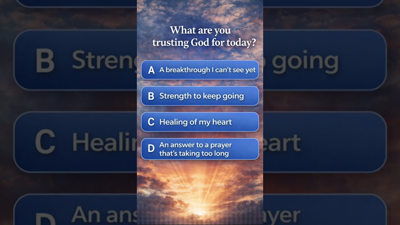 Trust God today 🙌 
