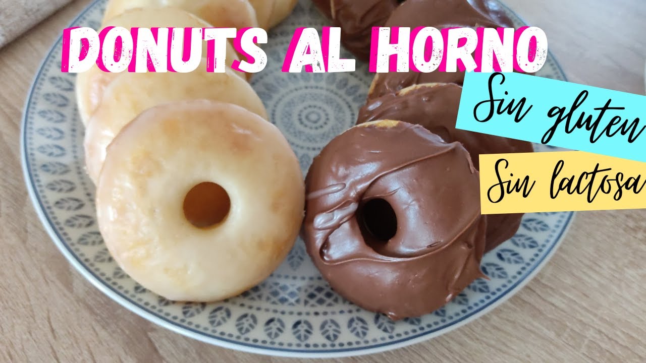 Donuts al horno - SIN GLUTEN - glaseado de azúcar y de chocolate