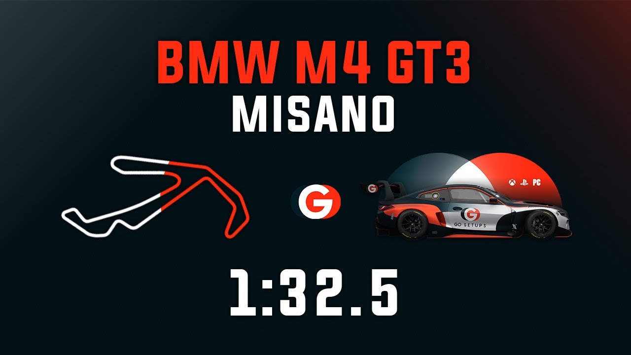 Misano 1:32.5 - BMW M4 GT3 - GO Setups | ACC 1.9.3