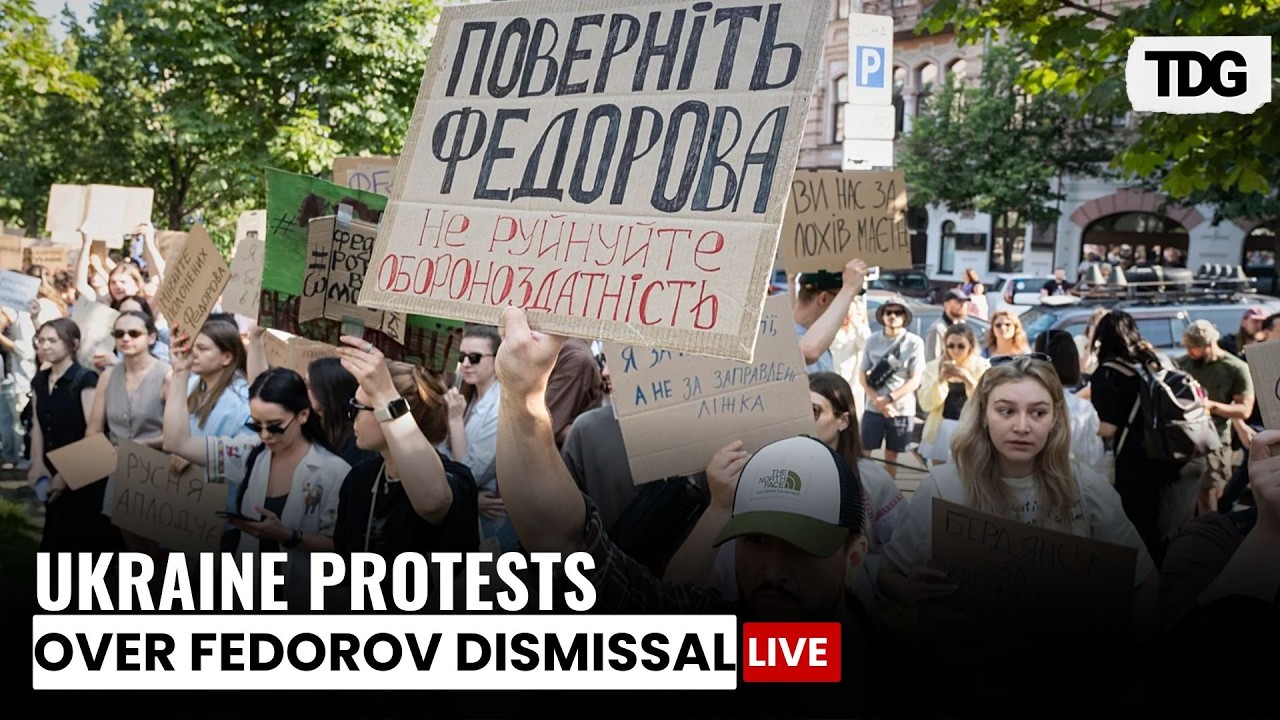 Ukrainians Protest After Zelensky Dismisses Defence Minister Fedorov | Kyiv LIVE