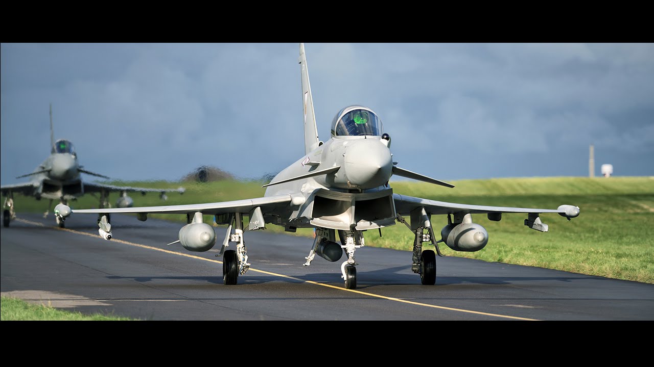 RAF Typhoons and German Tornados Fighter Jets at RAF Lossiemouth