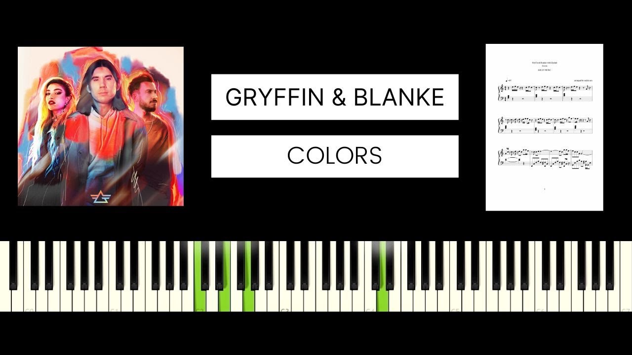 Gryffin & Blanke - Colors (with Eyelar) BEST PIANO TUTORIAL & COVER