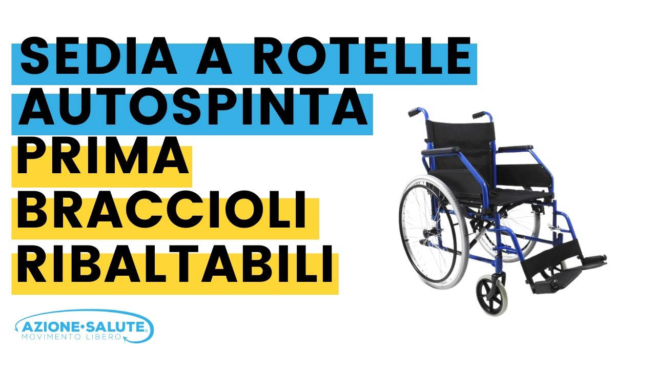 Carrozzina PRIMA: Autospinta Pieghevole: Con Braccioli Ribaltabili per Facilit&agrave; d'Uso