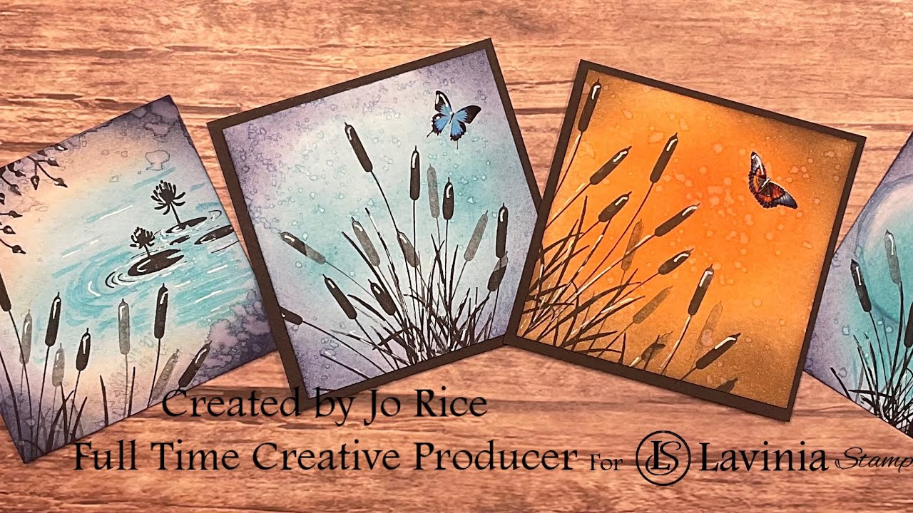 Beautiful Bulrush by Jo Rice #laviniastamps #cardmakingvideo