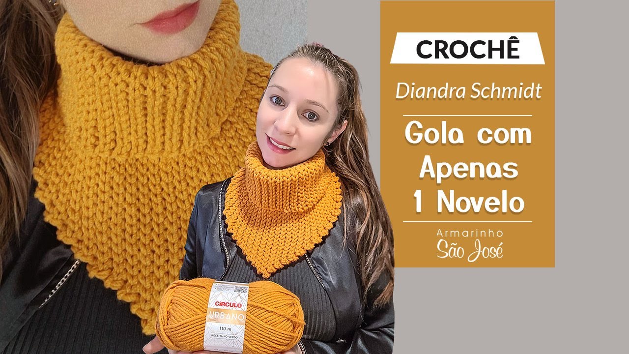 Fio Urbano Circulo - Gola Triangular Crochê com 1 Novelo