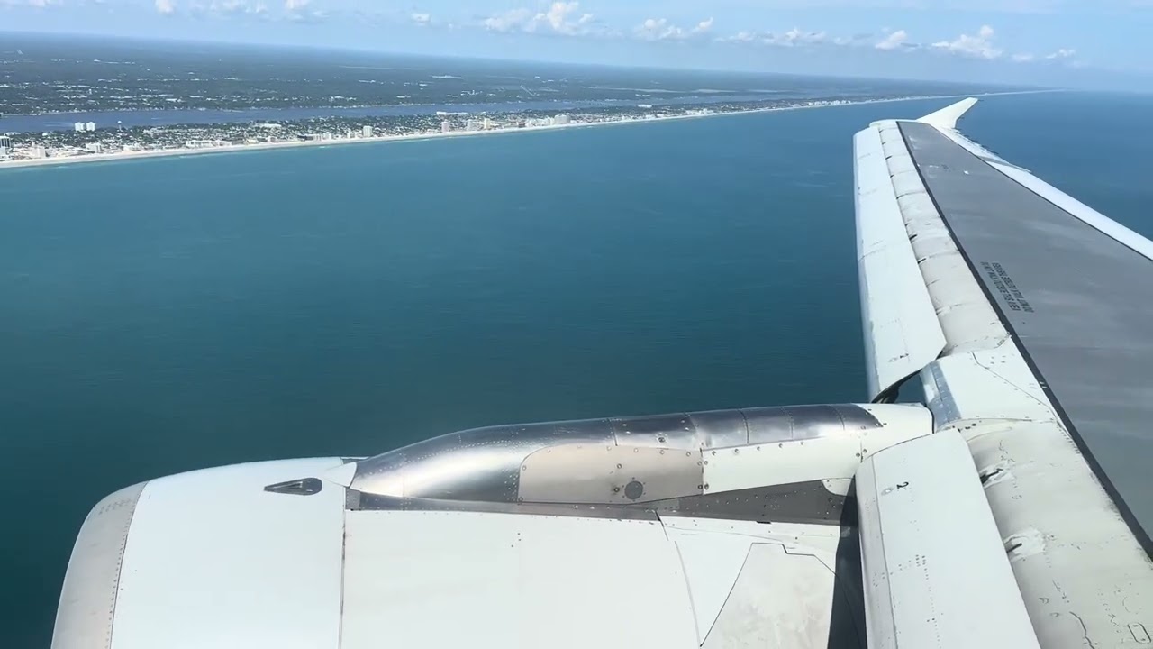A319 Landing at Daytona Beach, Florida