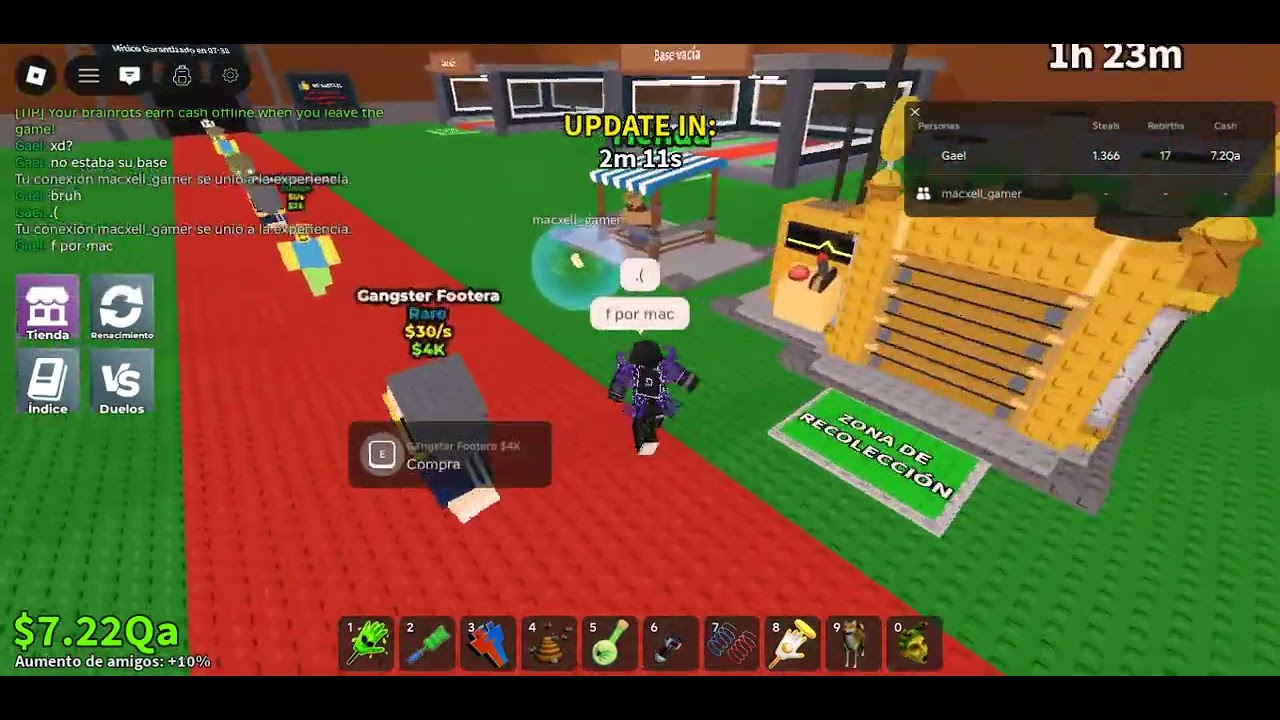 Jugando el admin abuse de roba un brainrot parte1