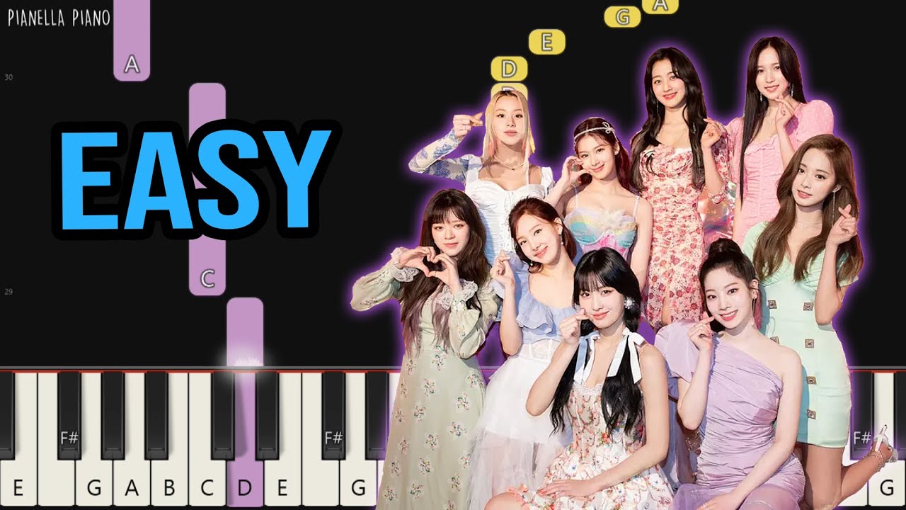 TWICE - LIKEY | EASY Piano Tutorial by Pianella Piano