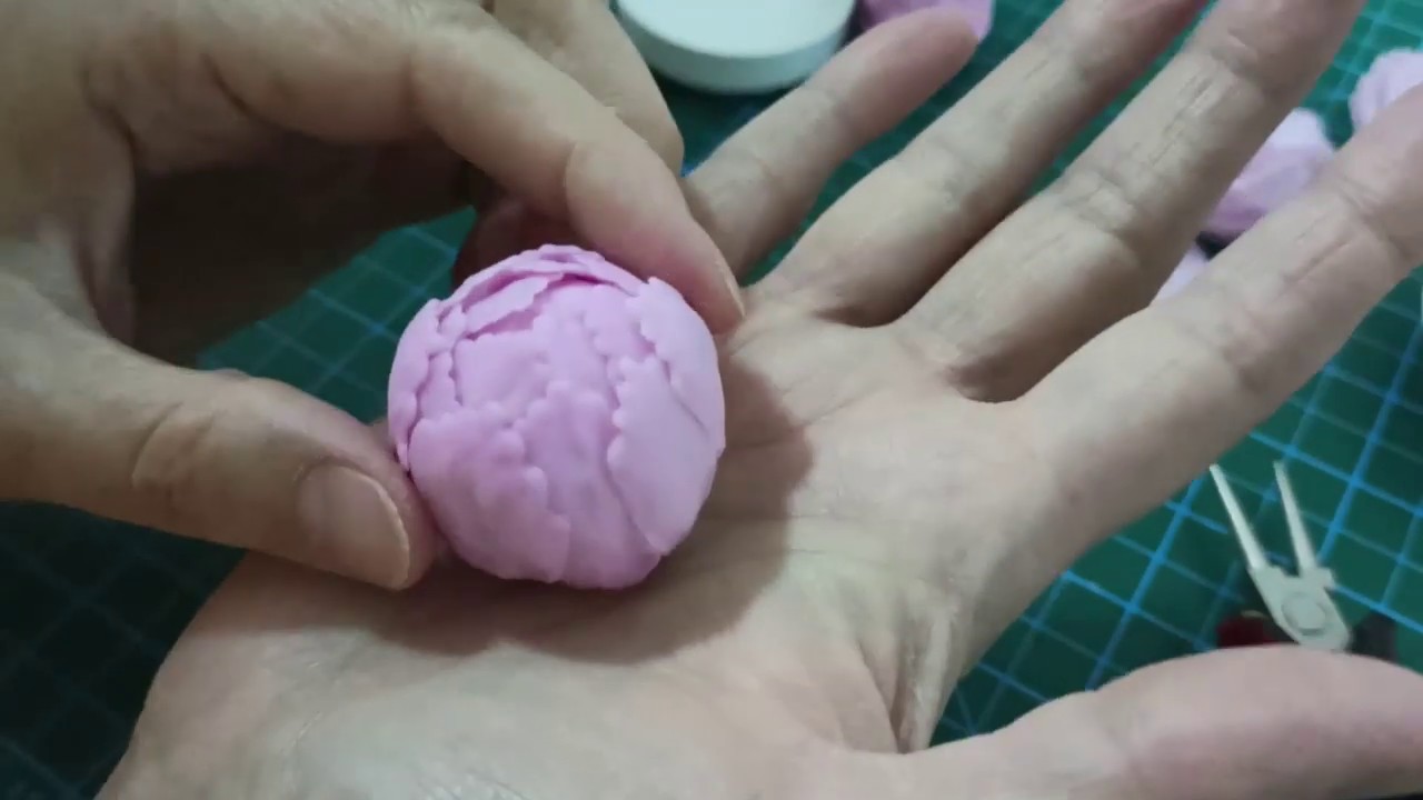 Soğuk Porselen Şakayık Yapımı 2 - Cold Porcelain Peony Tutorial 2