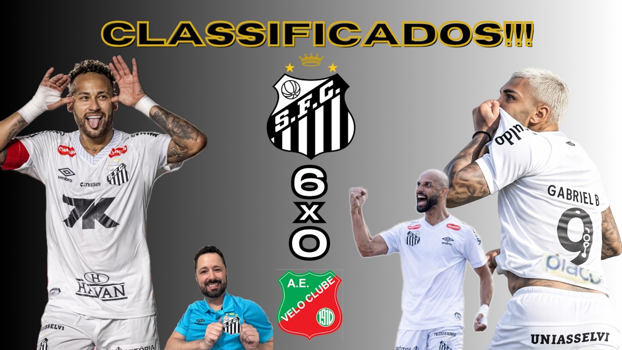 SANTOS 6 X 0 VELO CLUBE: SHOW NA VILA, VOLTA DO NEYMAR E CLASSIFICAÇÃO NO PAULISTÃO!