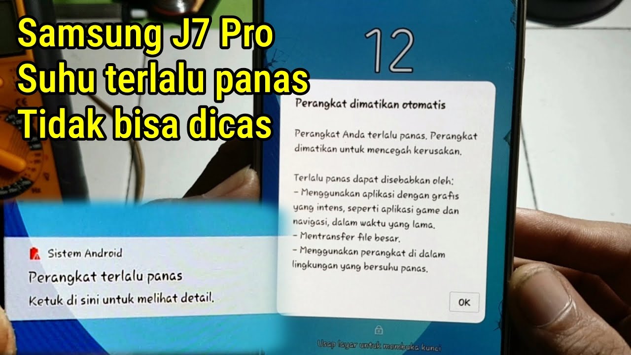 Suhu perangkat terlalu panas pengisian daya terhenti | device overheating solution Samsung J7 Pro