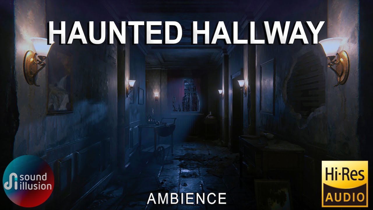 Haunted House Hallway - Horror Ambience - Thunder & Rain
