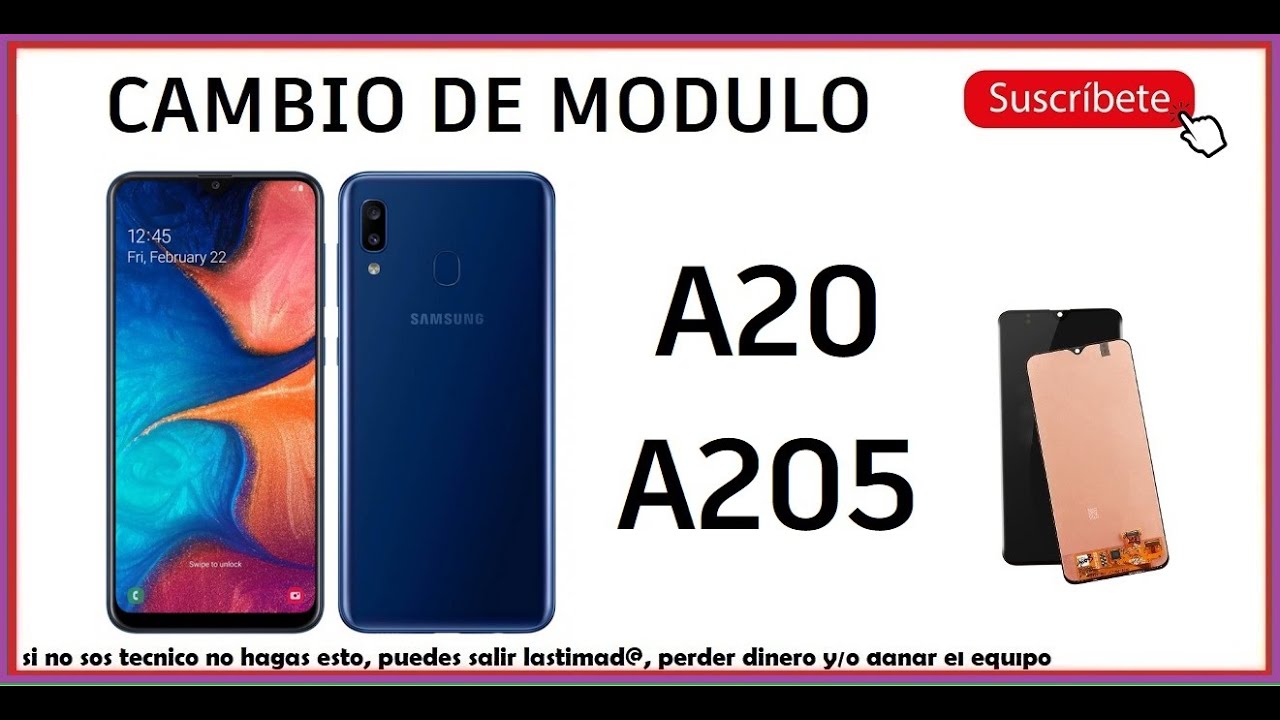 🗣 Cambio de Modulo Samsung Galaxy A20 - A205 👉 #sanmar 👈 Cambio de pantalla A20 DESMONTAJE Y CAMBIO