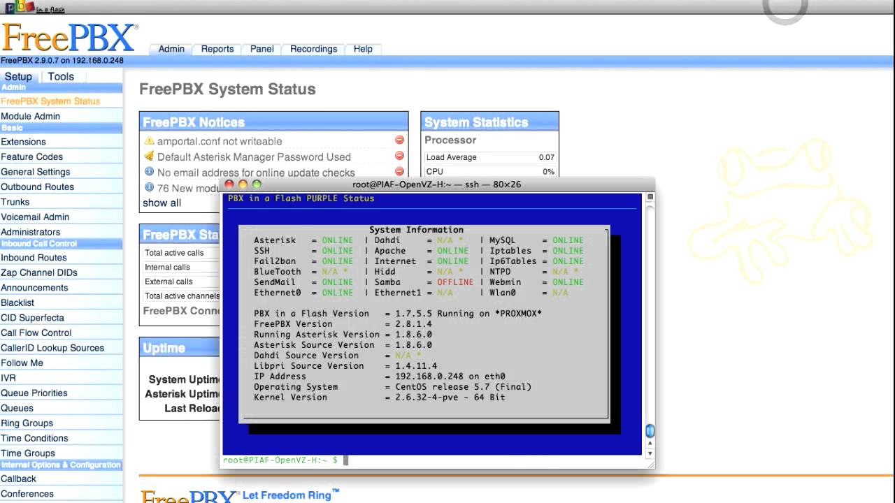 Upgrading PBX in a Flash to FreePBX 2.9