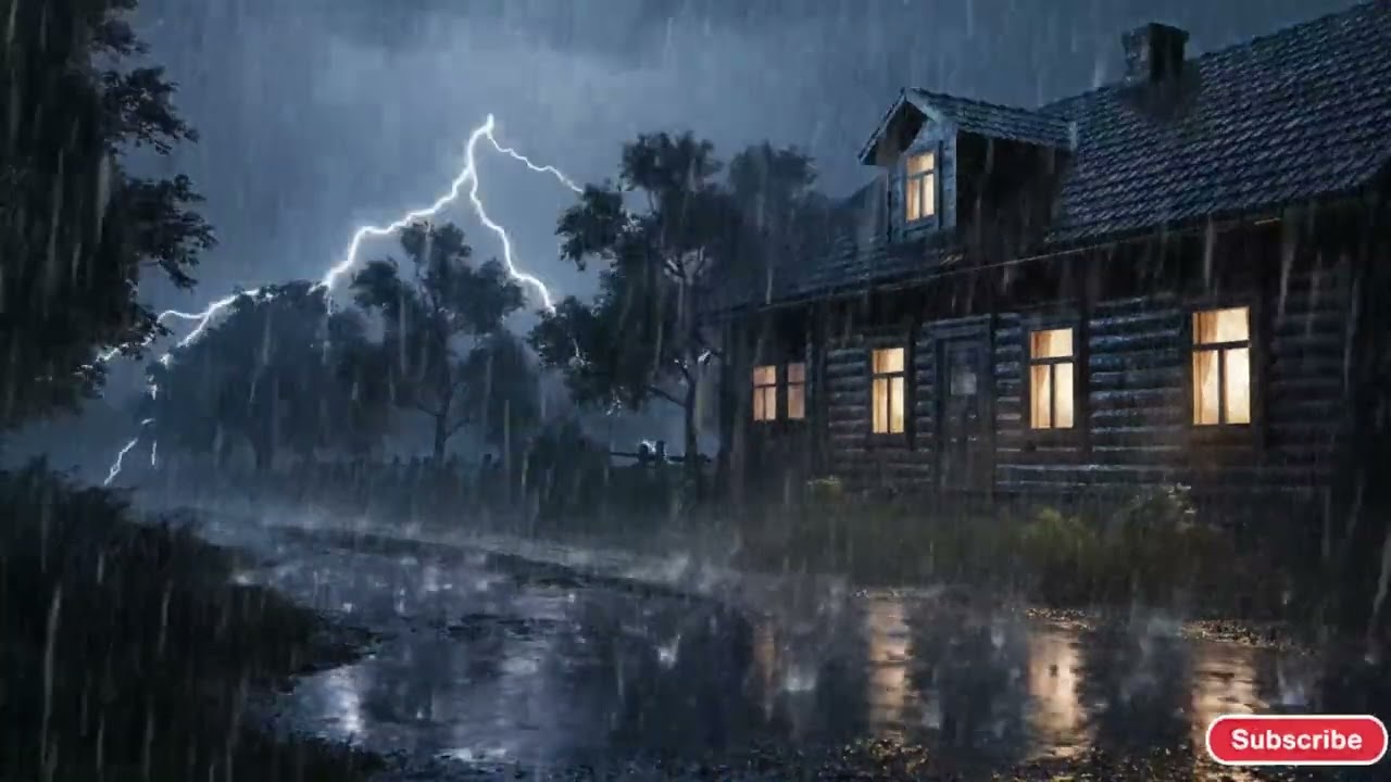 Thunderstorm and Heavy Rain for Sleeping ⛈️ Relaxing Rain Sounds All Night