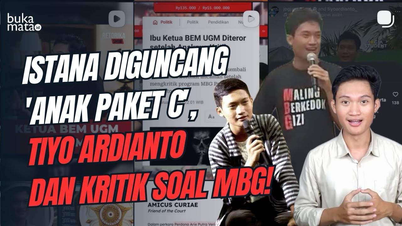 SI ANAK PAKET C LAWAN ISTANA: Tiyo Ardianto Tak Gentar Meski Diteror Usai Kritisi MBG