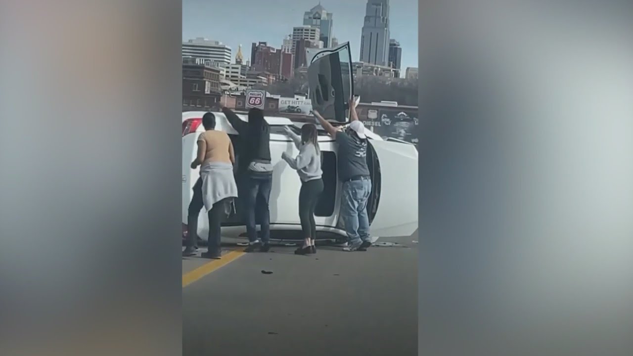 Terrifying highway crash turns into remarkable rescue on I-670