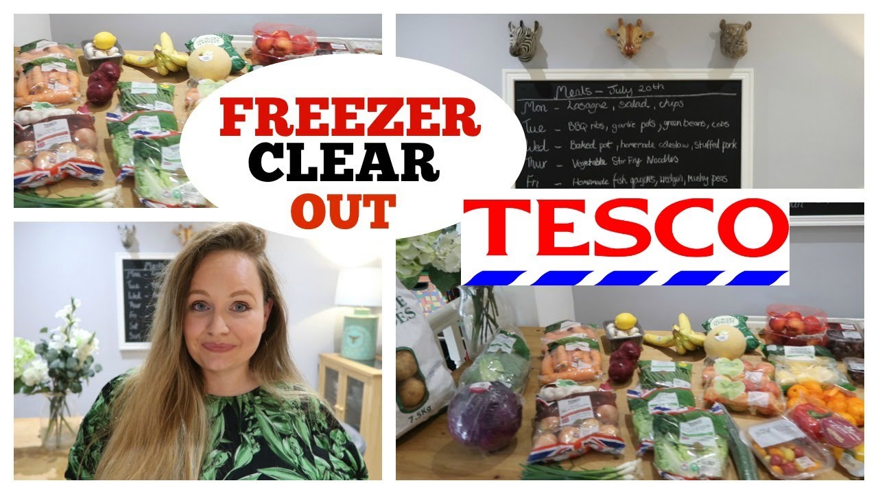 TESCO GROCERY HAUL ( JULY 2020)  / FREEZER CLEAN OUT INVENTORY /BUDGET FAMILY MEAL IDEAS MEAL PLAN