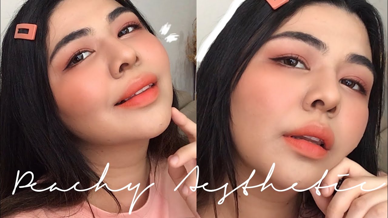 🍑 MAQUILLAJE COREANO PARA PIEL MORENA  PASO A PASO | peachy makeup