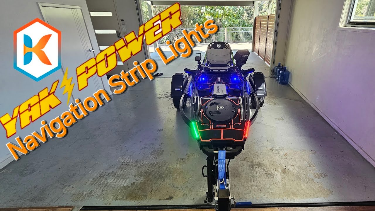 Yak Power Navigation Strip Lights fitted to my Kayaks2fish NextGen 12