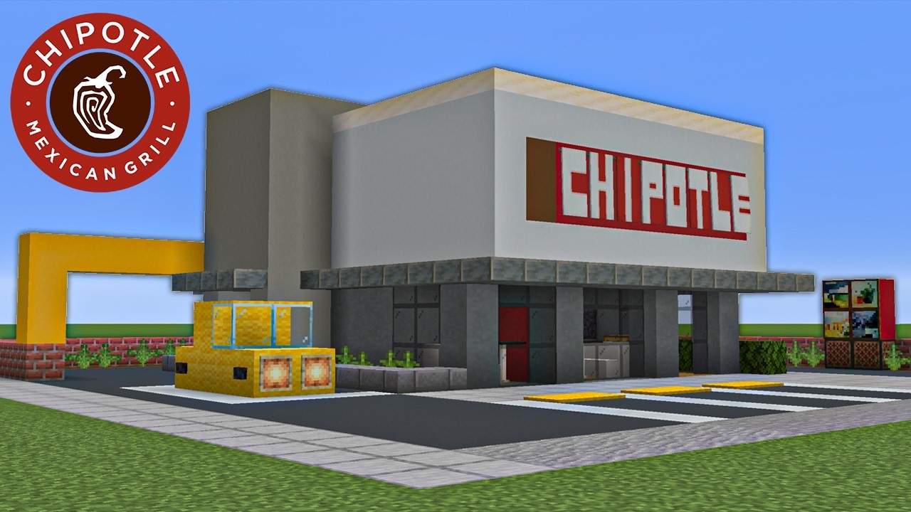 How To Build a Chipotle In Minecraft | Including Interior