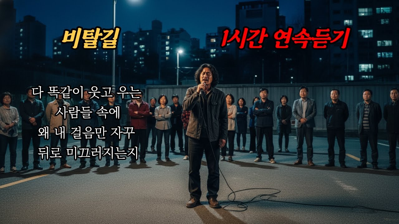 [1시간] 비탈길🎵자꾸 뒤로 미끄러지는지🎵 #7080 #트로트 #트롯